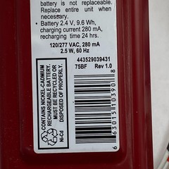 PHILIPS BODINE MODEL B100 EMERGENCY LIGHTING BALLAST PE1E0001M 127/277VAC 280mA