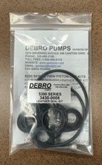 Hypro or Debro 5300 Series Piston Pump 3430-0008 Kit w/1440 -0004 Carbon Guides