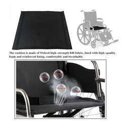 YZRYXHWL Wheelchair Replacement Seat, Nylon Seat Upholstery, 18″, One Color
