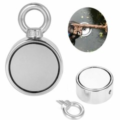 450~850LBS Big Fishing Magnet Pulling Force Strong Neodymium or Rope Carabiner