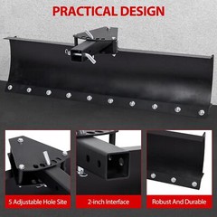 42″ATV/UTV 3-Position Blade,w/2″ Receivers,5 Adjustable Angles,Snow Plow Kit