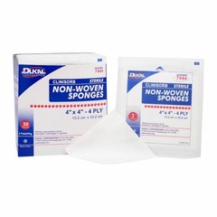 4×4 Non-woven Sponges Sterile, 4 Ply Disposable, 7444, Dukal (1 Case)