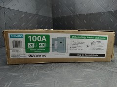 Siemens SN Series 100 Amp 20-Space 40-Circuit Indoor Main Breaker Load Center