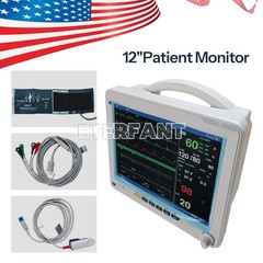 12″ Patient Monitor ICU CCU Vital Sign for Hospital ECG NIBP RESP TEMP SPO2 PR