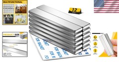 12 Pack Neodymium Magnets – Heavy Duty 18 lb Pull for Versatile Crafts & Science