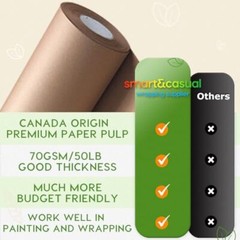 Brown Wrapping Paper Craft Paper Kraft Paper Roll 17.8X 1200(100) Gift Wrap