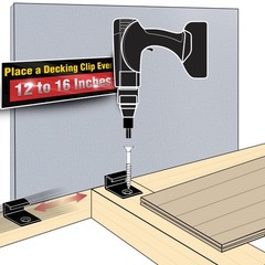 Start Clips, Hidden Deck Starter Clips for Composite Decking, Hidden Fastener…
