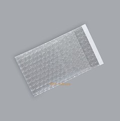 100 Small Bubble Bags 2.5 x 3+1 Inch (6.5 x 8+2cm) Self Seal Clear Packing Pouch