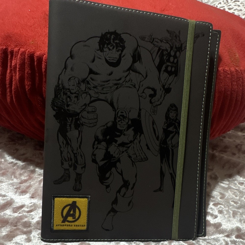 Marvel Avengers Black Cover Illustrated Journal Notebook, Lined Notebook Journal