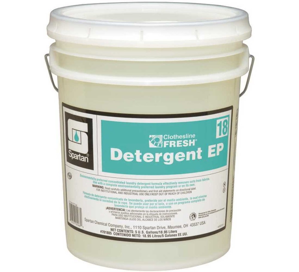 Spartan Chemical Co. 701805 Clothesline Fresh 5 Gallon Detergent EP Clear