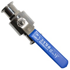 1.5 inch 1-1/2″ Sanitary Full Port Ball Valve Tri Clamp Ferrule SS316 Brew US.