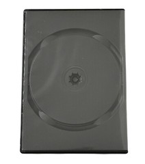 10 Pack-22mm Black Single Disc DVD Cases With Booklet Clips
