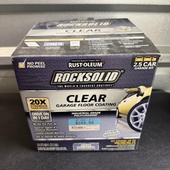 Rust-Oleum 282829 RockSolid Polycuramine Garage Floor Coating Clear Kit OPEN BOX