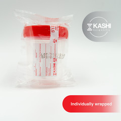 4oz Sterile Disposable Specimen Cup, Secure Lid, Urine, Stool, Semen Collection