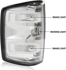G-PLUS Tail Lights w/Bulbs Fit Chevy Silverado 1500 2014-2018/Fit Silverado 1500