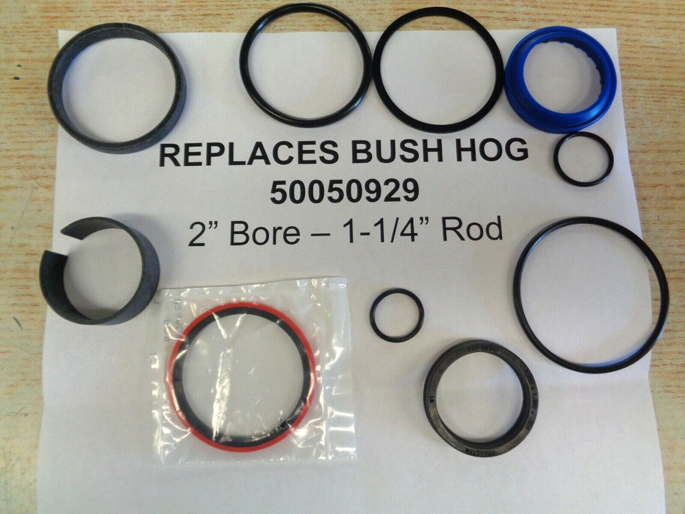 REPLACES 50050929 Bush Hog seal kit (2″ cylinder with 1-1/4″ ROD) See Text