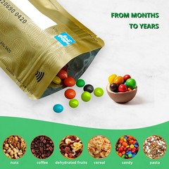 3.5g Resealable Stand Up Mylar Bags Smell Proof Zip Seal Food Grade Pouch 100pcs