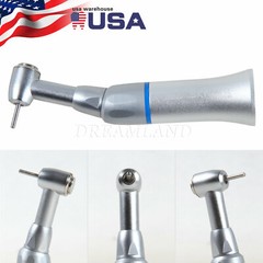 1-10* Dental Slow Low Speed Handpiece Push Button Contra Angle w/ FG 1.6MM Head