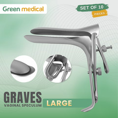 Graves Vaginal Speculum Large OB/Gynecology Stainless Steel German Grade