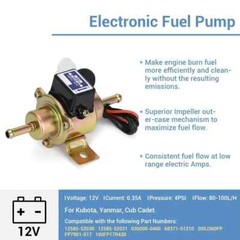 12VUniversal Low Pressure 3-5 Psi Petrol Diesel Electric Fuel Pump for Cub Cadet