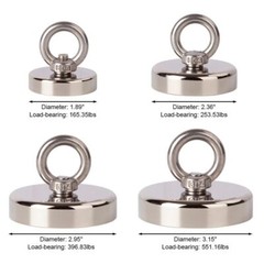upto 1000 LBS Fishing Magnet Pull Force Heavy Duty Strong Neodymium Rare Earth