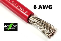Battery Cable Marine Grade Tinned Copper 6, 4, 2 1 1/0 2/0 AWG PER Foot SGT