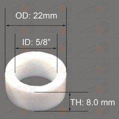 [2-PK] Premium TEFLON Jewelry Steamer Sight Glass Gasket for 5/8″ OD Glass