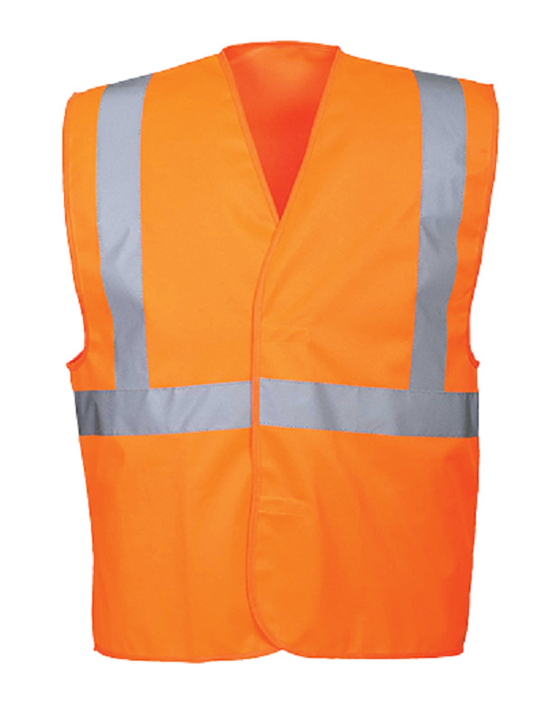HI-VIS ONE BAND & BRACE SAFETY VEST SIZE S/M-L/XL-2X/3XL C472 CLASS 2* ORANGE