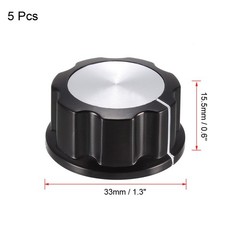 5Pcs Speaker Control Knob Power Amplifier Knob 33mm Dia Rotary Knobs