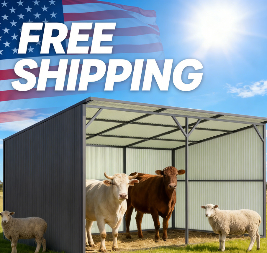 12’x20′ Metal Livestock Shelter Corrosion Resistant for Cattle Horse Sheep