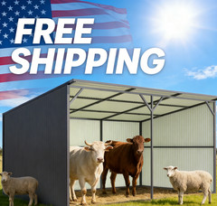 12’x20′ Metal Livestock Shelter Corrosion Resistant for Cattle Horse Sheep
