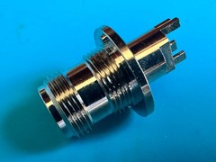 Type N Female Bulkhead to SMT Surface Mount Connector 0.5mm Center Pin RF OEM