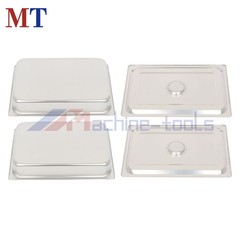 2-Pack Full Size Hotel Steam Table Pan with Lid 4 Inch Deep Stainless