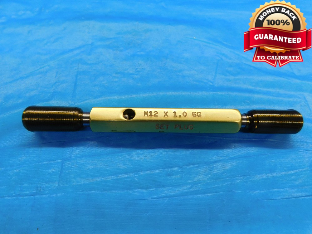 M12 X 1 6g METRIC SET THREAD PLUG GAGE 12 1.0 GO NO GO P.D.’S = 11.291 & 11.180