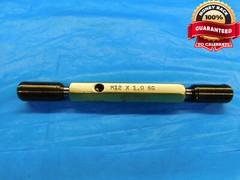 M12 X 1 6g METRIC SET THREAD PLUG GAGE 12 1.0 GO NO GO P.D.’S = 11.291 & 11.180