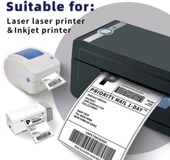 4000 4″x6″ Fanfold Direct Thermal Shipping Labels for Zebra Rollo Printers