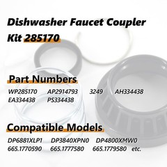 GYOFFULL WP285170 Dishwasher Faucet Adapter 285170 Collar Kit fit…