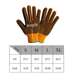 EvridWear Crisscross Honeycomb Grip Double Layer String Knit Work Gloves