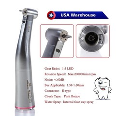 Dental 1:5 Increasing Contra Angle LED Handpiece Fit KAVO NSK Electric Motor AS