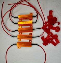 6 ohm 5% 50 watt resistor with leads and inline splices 5 pcs per order