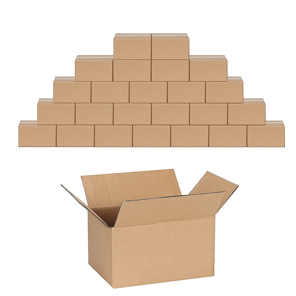 7x5x4 Inches Shipping Boxes Pack of 25, Small Corrugated Cardboard Box for Bu…