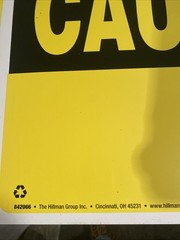 10 In. X 14 In. Aluminum Blank Caution Sign Lot Of 5