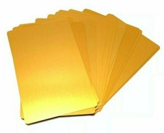 100 Gold Aluminum Business Card Blanks Laser metal Sheets Engraving Anodized