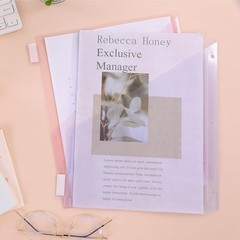 Pastel Binder Dividers with Tabs and Pockets – Soft Plastic Dividers for 3 Ring