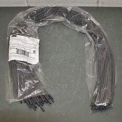 (50) 3M Heat Shrink Tubing EPS300-3/16-48″-BLACK, 0.19″ to 0.06″, 20-18 AWG, 3:1