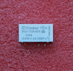 10pcs Power Relay For Finder 34.51.7.024.0010 24VDC 6A 34.51.24VDC 5Pins SPDT