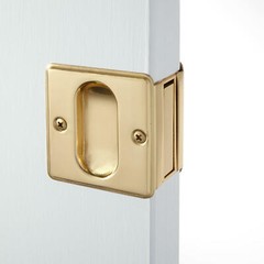 Signature Hardware 8PL-PA-PB Nestore Pocket Door Lock Passage Polished Brass