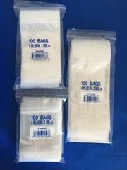 Clear Zipper Zip-Lock Seal Top Reclosable Hang Hole Plastic Poly Bags 2Mil 2-MIL