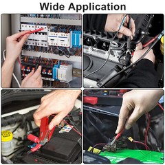 21pcs Multimeter Test Lead Kit Alligator Clip Back Prob Wire Tool for Automotive