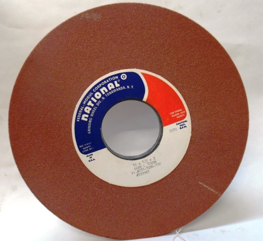 FEDERAL MOGUL NATIONAL GRINDING WHEEL 12 X 1/2 X 3, SA80 L 12V3W, 2070 RPM MAX